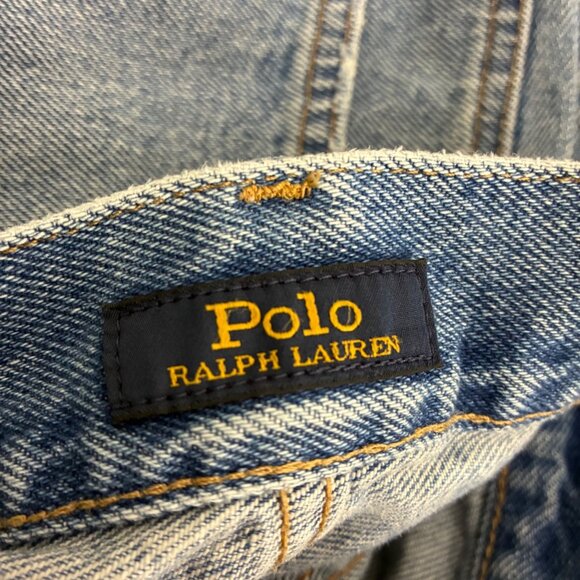 VTG Y2K 00s Polo Ralph Lauren The Avery Boyfriend Jean Multi Logo Tape 28 Preppy - Picture 7 of 8